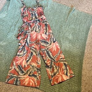 Tropical Print Jumpsuit  by LOFT